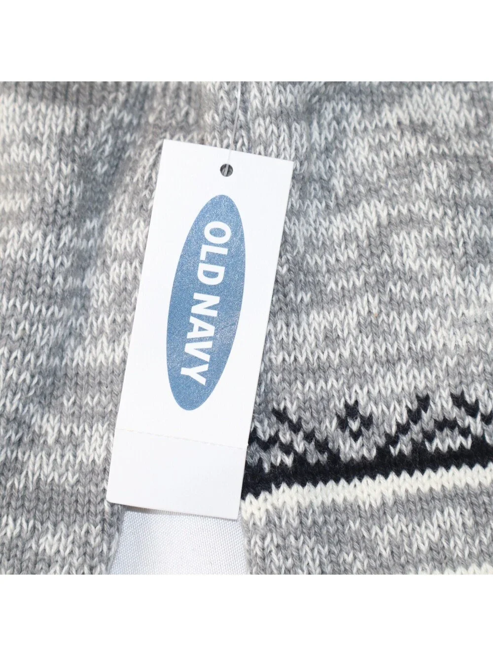 Old Navy Boys Cardigan Sweater Llama Pattern 5T Gray